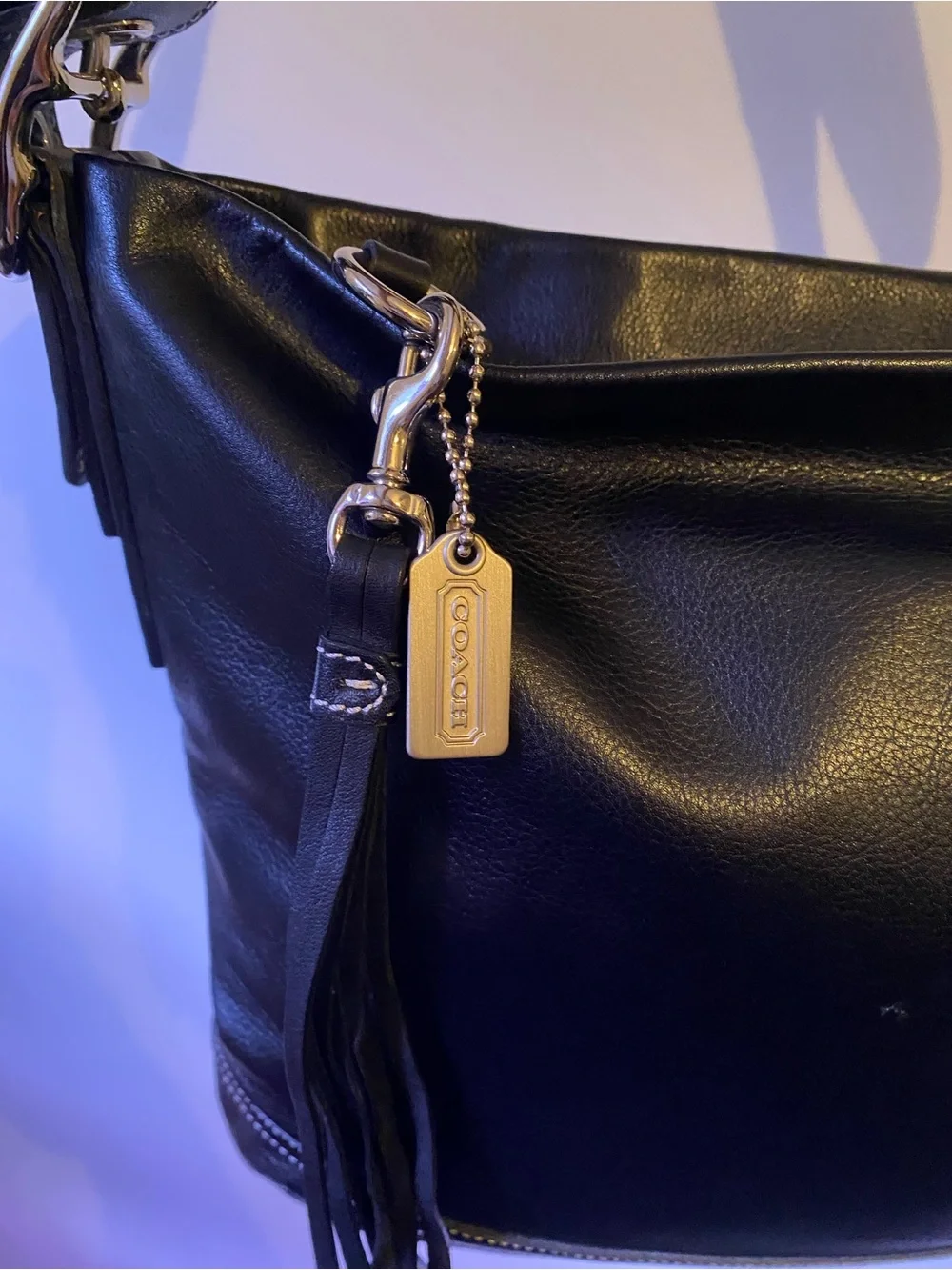 Coach Y2K Leather Hobo Bag with Tassel